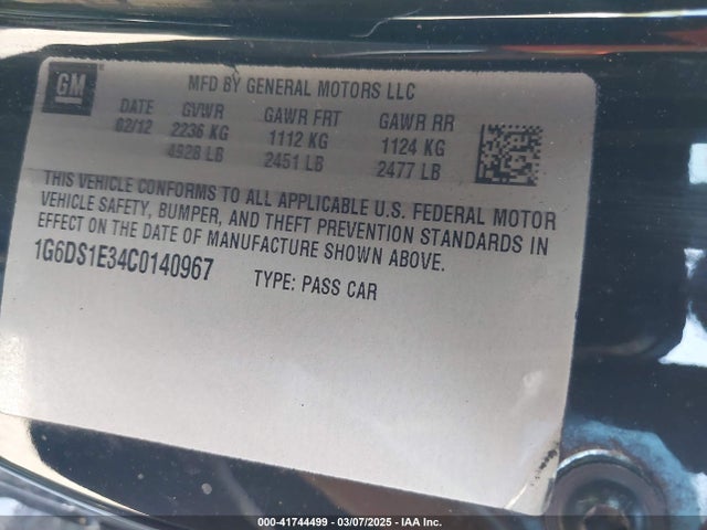 2012 CADILLAC CTS 1G6DS1E34C0140967 Photo 8