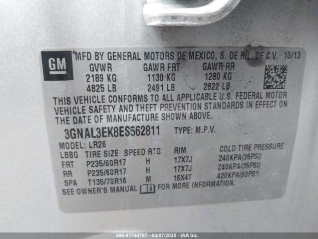 3GNAL3EK8ES562811 Chevrolet Captiva Sport Lt