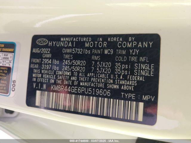 KM8R44GE6PU519606 Hyundai Palisade Sel
