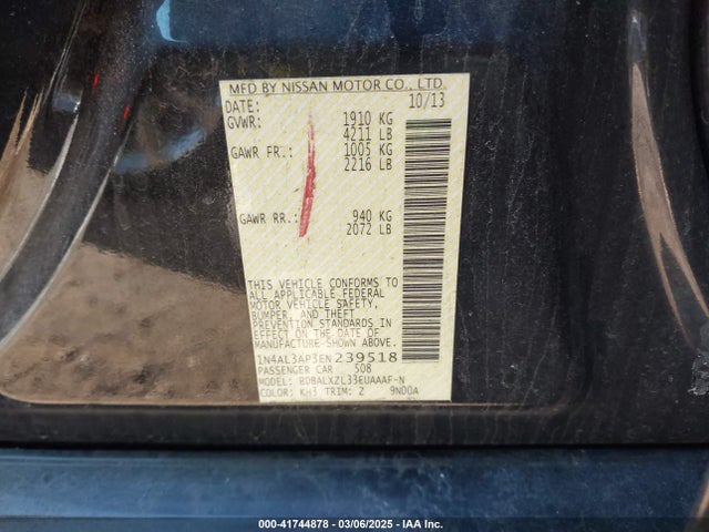 1N4AL3AP3EN239518 Nissan Altima 2.5 Sl