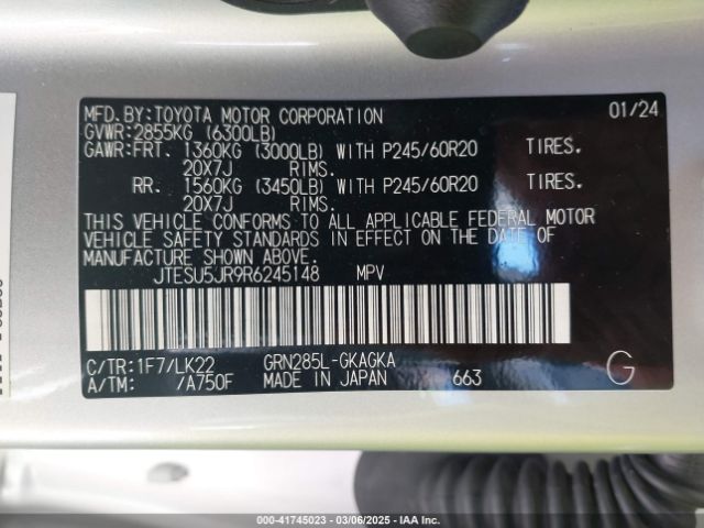 JTESU5JR9R6245148 Toyota 4runner Trd Sport