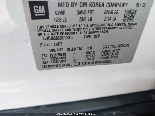 KL4CJASB5JB708355 Buick Encore Preferred