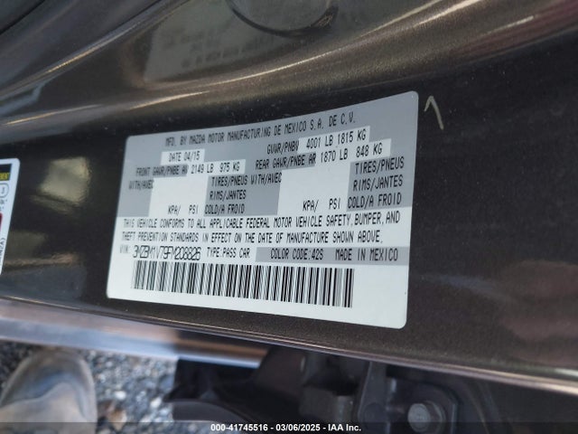 3MZBM1V79FM208826 Mazda pe