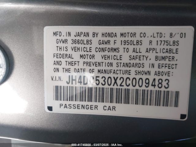 2002 ACURA RSX JH4DC530X2C009483 Photo 8