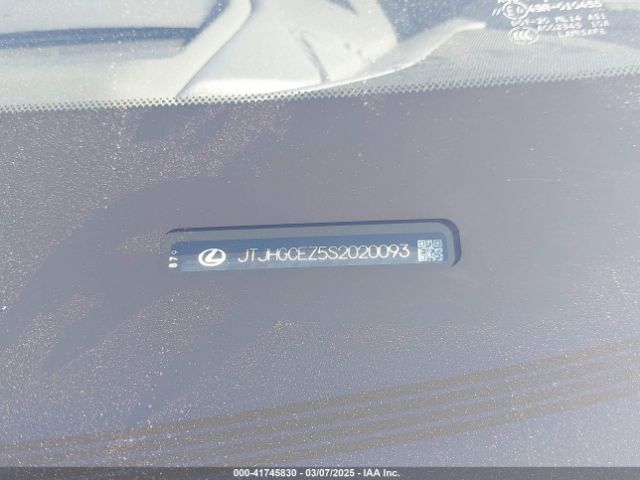 JTJHGCEZ5S2020093 Lexus Nx 350 Luxury
