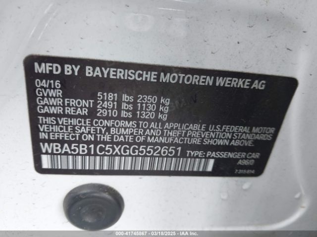 2016 BMW 535I WBA5B1C5XGG552651 Photo 8