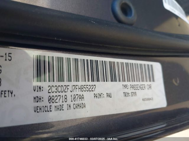 2C3CDZFJ7FH855227 Dodge Challenger R/t Scat Pack