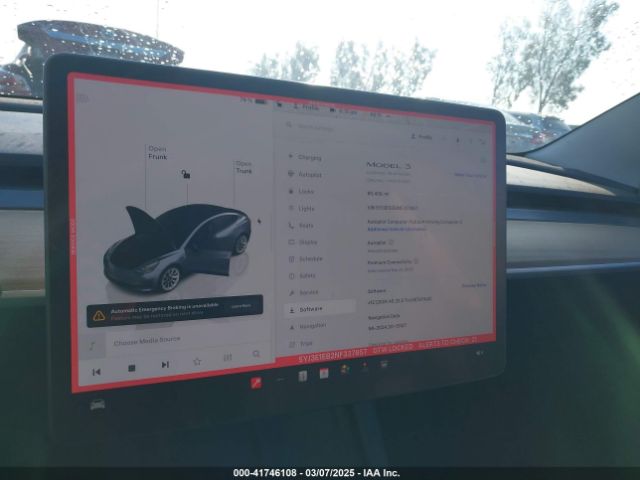 5YJ3E1EB2NF337857 Tesla 2022