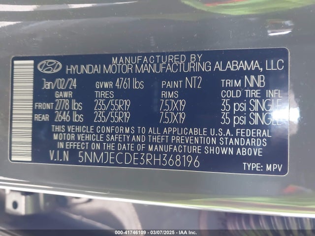 Hyundai Tucson Limited 2024 5NMJECDE3RH368196 Image 9