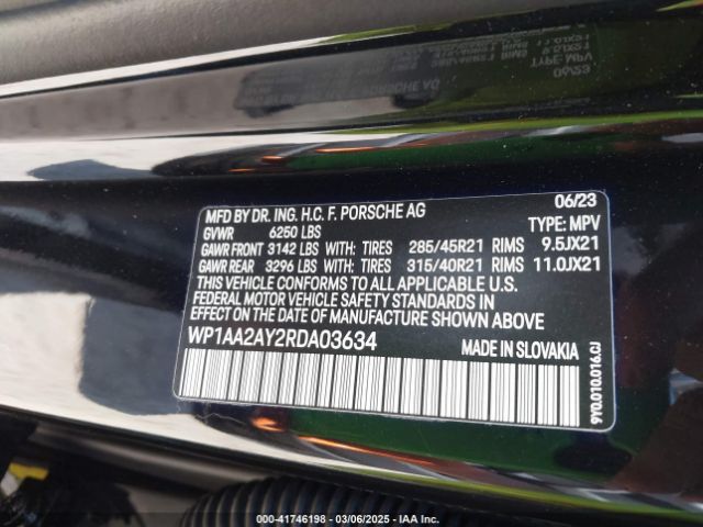WP1AA2AY2RDA03634 Porsche Cayenne