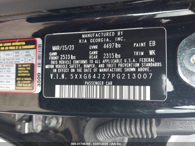 5XXG64J27PG213007 KIA K5 Gt-line