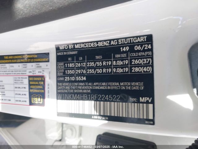 W1NKM4HB1RF224522 Mercedes-Benz Glc Glc 300