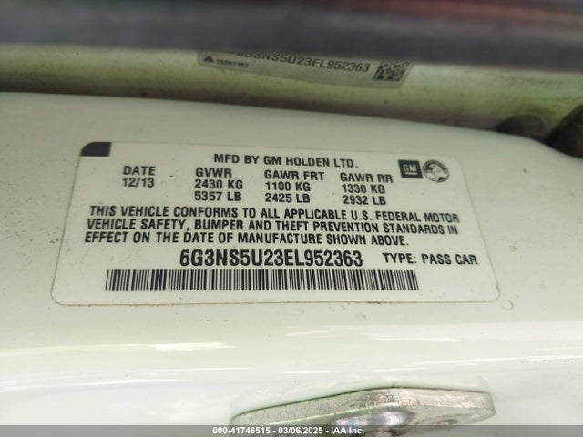 6G3NS5U23EL952363 Chevrolet Caprice Police