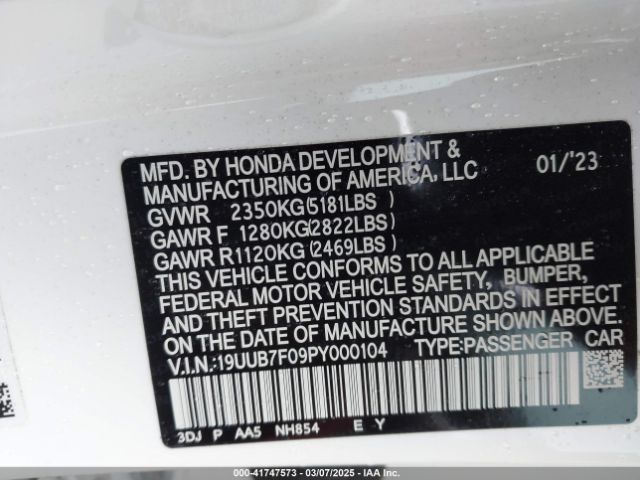 2023 ACURA TLX 19UUB7F09PY000104 Photo 8