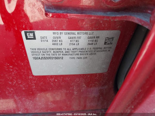1G6AJ5S39E0156912 Cadillac Ats Performance