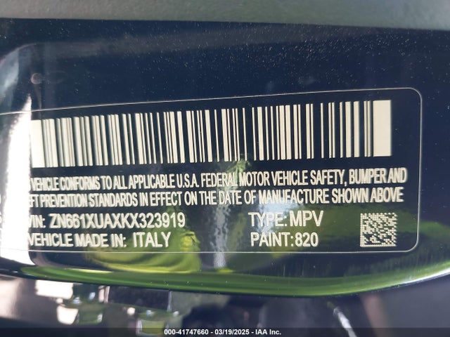 ZN661XUAXKX323919 Maserati Levante