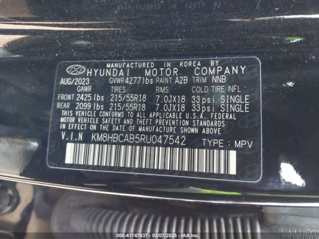 KM8HBCAB5RU047542 Hyundai Kona Sel