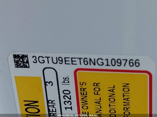 3GTU9EET6NG109766 GMC Sierra 1500 Limited 4wd  Short Box At4