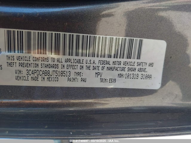 3C4PDCAB8JT518513 Dodge 2018