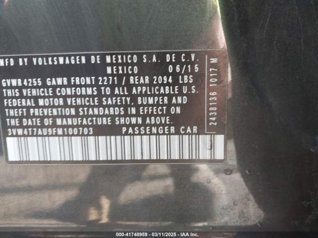3VW4T7AU9FM100703 Volkswagen Golf Gti 2.0t S 4-door