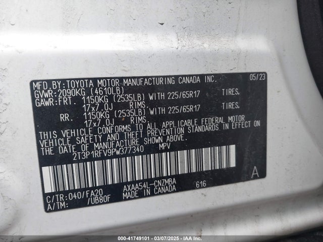 Toyota Rav4 Xle 2023 2T3P1RFV9PW377340 Image 9
