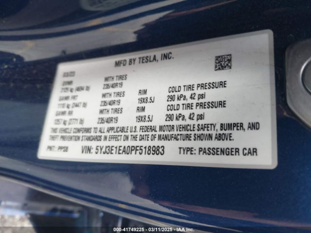 2023 TESLA MODEL 3 5YJ3E1EA0PF518983 Photo 8