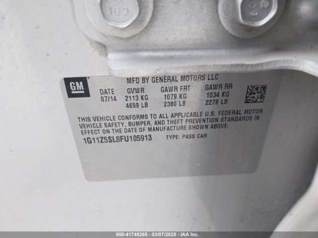 1G11Z5SL8FU105913 Chevrolet IMPALA LS