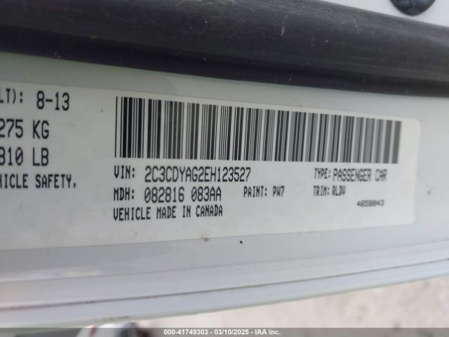 2014 DODGE CHALLENGER 2C3CDYAG2EH123527 Photo 8