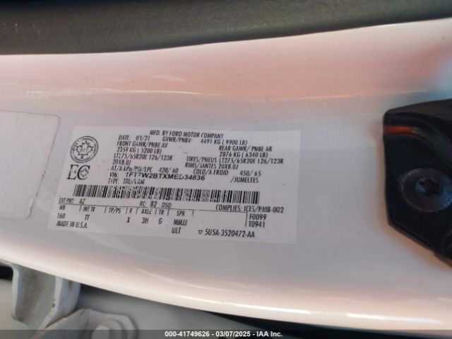 1FT7W2BTXMED34836 Ford F-250 Limited