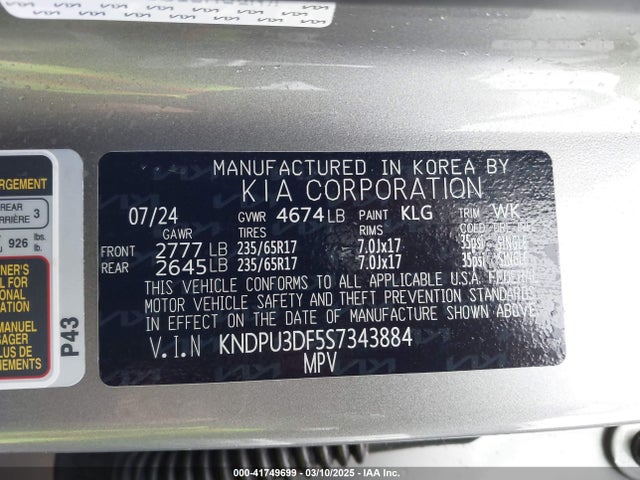 KIA Sportage Lx 2025 KNDPU3DF5S7343884 Image 9