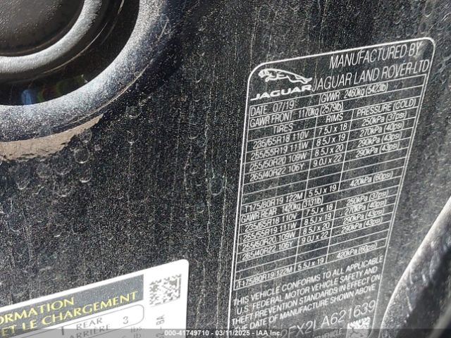 2020 JAGUAR F-PACE SADCJ2FX2LA621639 Photo 8