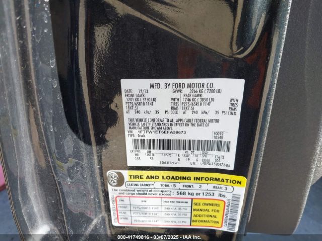 1FTFW1ET6EFA59673 Ford F-150 Fx4