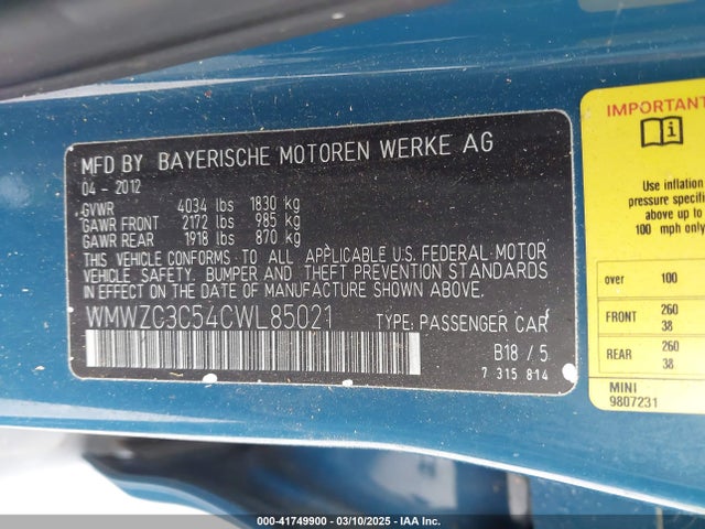 2012 MINI COOPER S COUNTRYMAN WMWZC3C54CWL85021 Photo 8