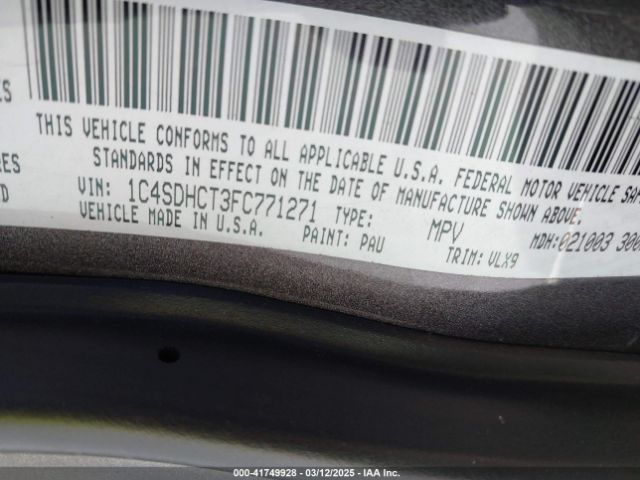 1C4SDHCT3FC771271 Dodge Durango R/t