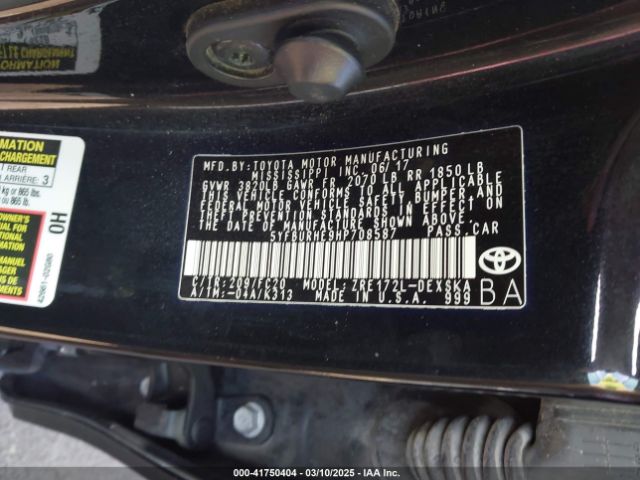 2017 TOYOTA COROLLA 5YFBURHE9HP708587 Photo 8