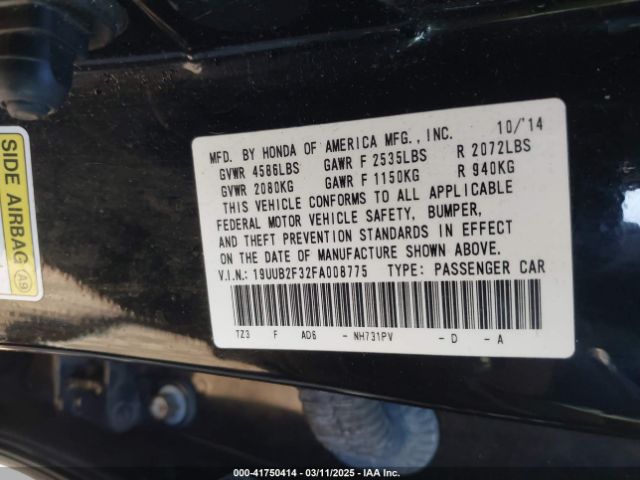2015 ACURA TLX 19UUB2F32FA008775 Photo 8