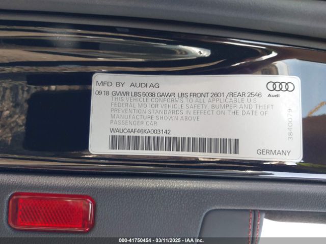 2019 AUDI S4 WAUC4AF46KA003142 Photo 8