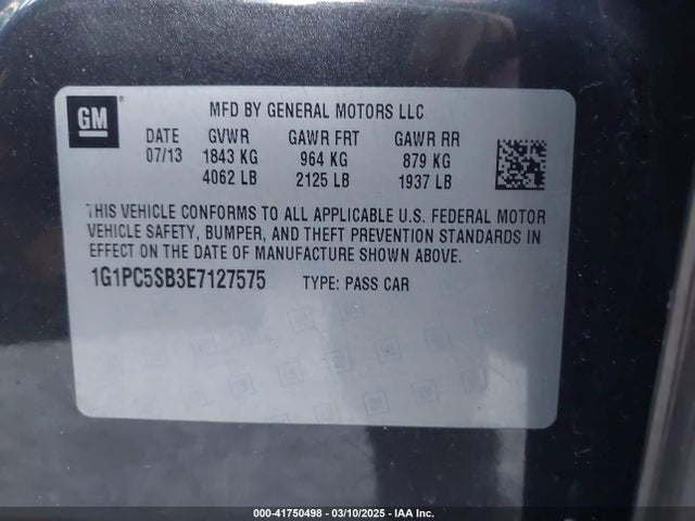 Chevrolet Cruze 1lt Auto 2014 1G1PC5SB3E7127575 Image 9