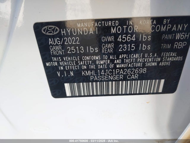 KMHL14JC1PA262698 Hyundai Sonata N Line