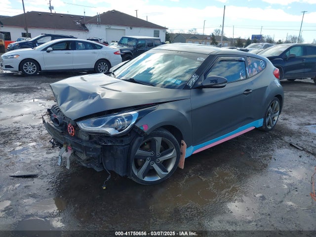 Hyundai Veloster Turbo W/black 2014 KMHTC6AE9EU186005 Image 2