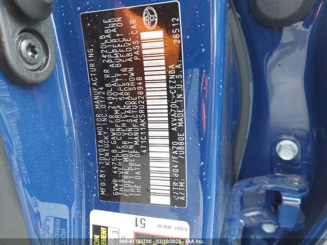 Toyota CAMRY LE 2024 4T1C11AK5RU228948 Image 9