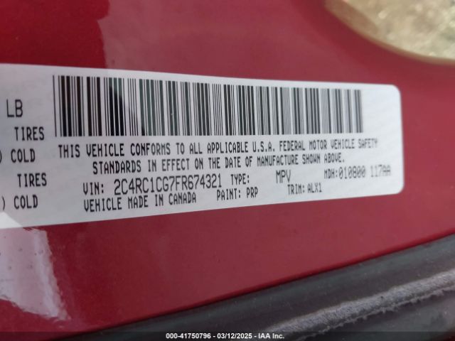 2C4RC1CG7FR674321 Chrysler Town & Country Touring-l