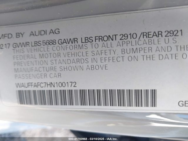 2017 AUDI S6 WAUFFAFC7HN100172 Photo 8