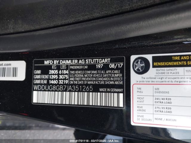 WDDUG8GB7JA351265 Mercedes-Benz S 560 4matic