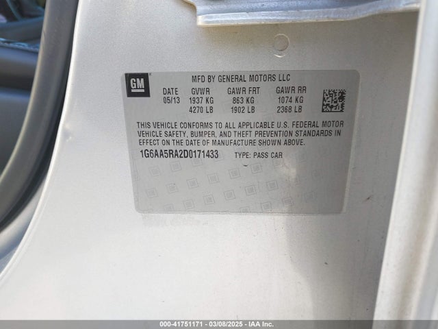 2013 CADILLAC ATS 1G6AA5RA2D0171433 Photo 8