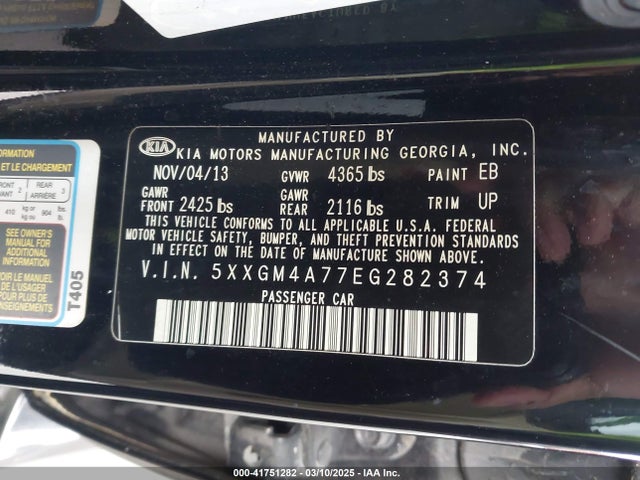 KIA Optima Lx 2014 5XXGM4A77EG282374 Image 9