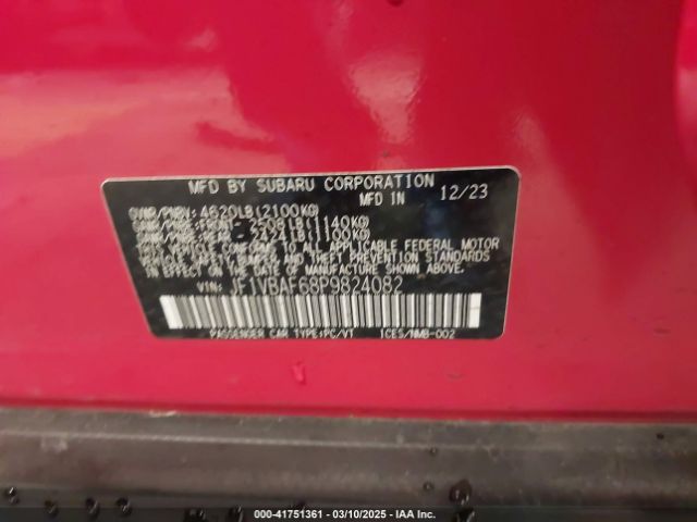 JF1VBAF68P9824082 Subaru Wrx Premium