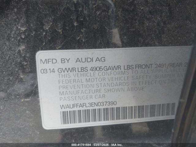 WAUFFAFL3EN037390 Audi A4 2.0t Premium