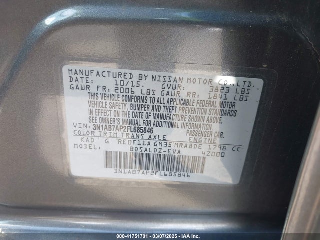 Nissan 2015 2015 3N1AB7AP2FL685846 Image 9