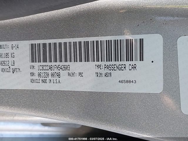2015 CHRYSLER 200 1C3CCCAB1FN542603 Photo 8